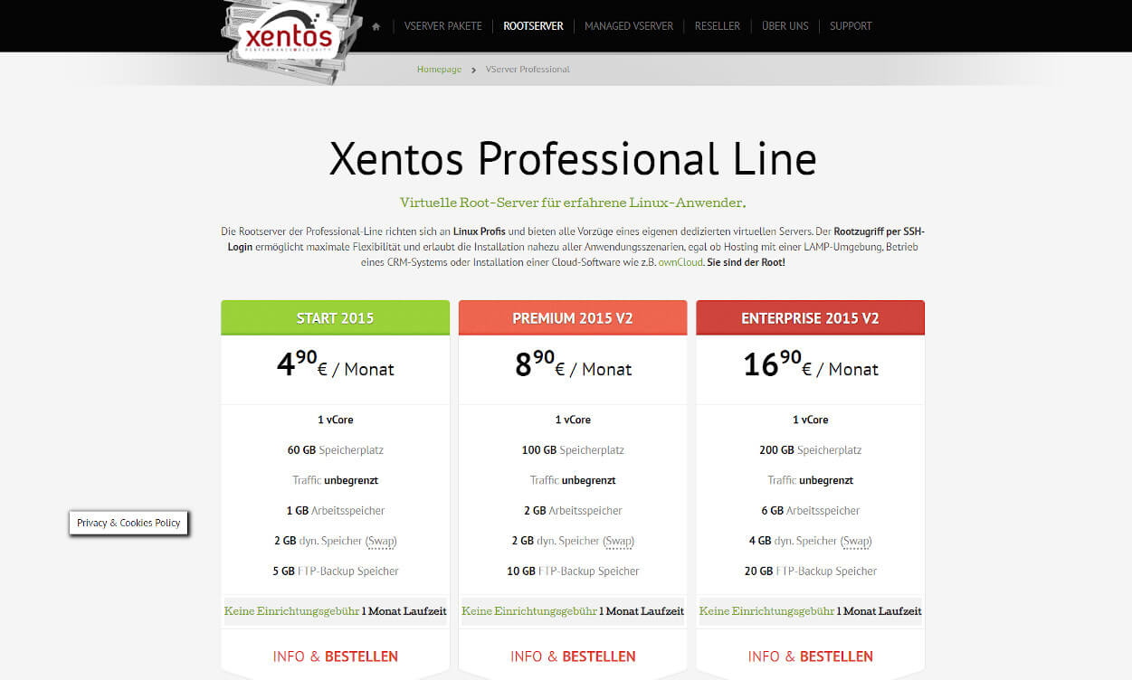 xentos.de Root-Server Test 2020.