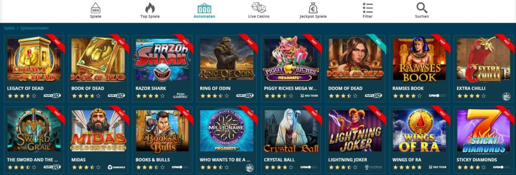 Platin Casino Spielautomaten