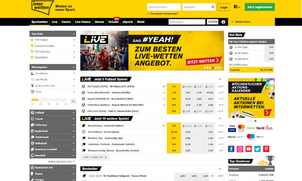 Interwetten Sportwetten Test 2020.