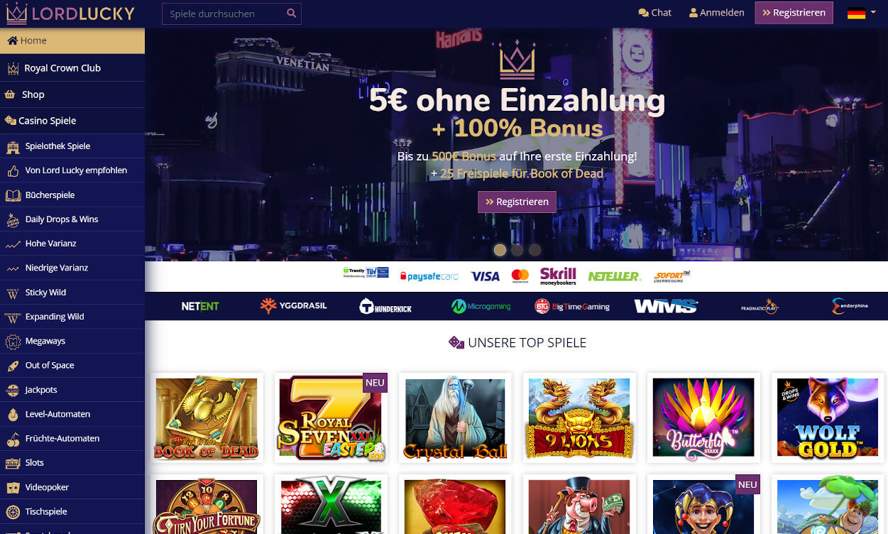 lord lucky casino лотерея