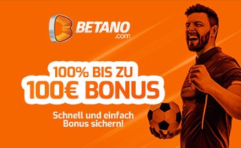 betano Sportwetten Bonus von 100% bis zu 100€ erhalten.