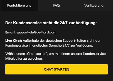 Bethard Kundenservice