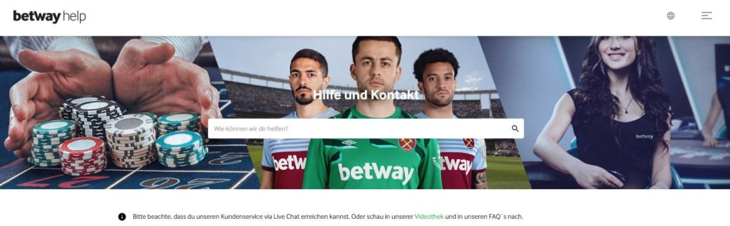 Betway Casino FAQ und Kontakt