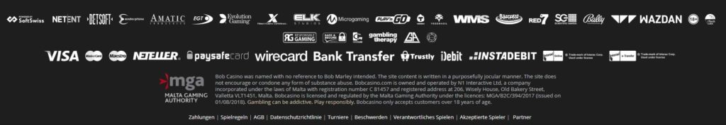 bob-casino-partner Bob Casino allgemeine Informationen