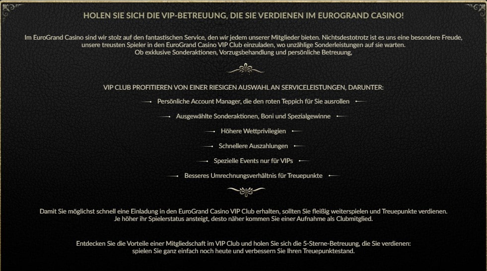 Eurogrand Casino VIP