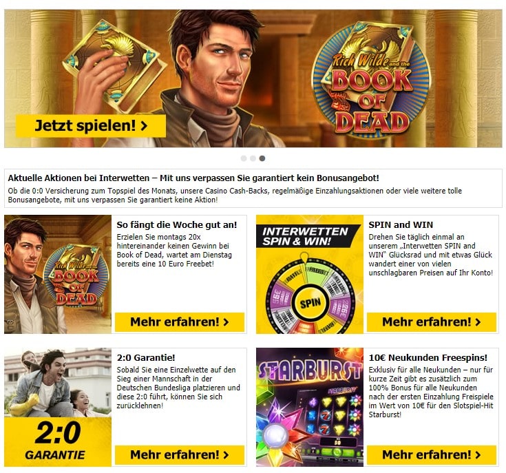 Interwetten Bonusangebote