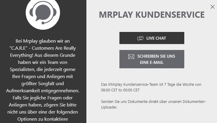 Mr.play Casino Kundenservice