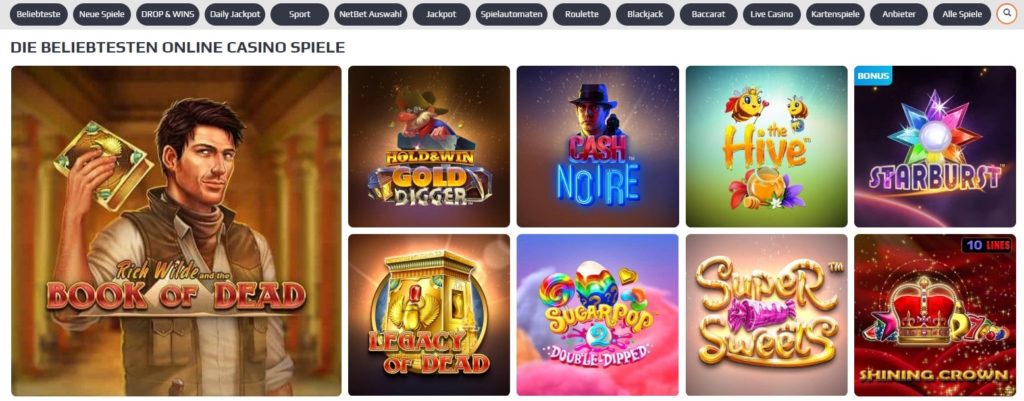NetBet Casino Angebot