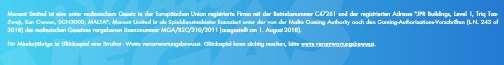 Slotty Vegas allgemeine Informationen