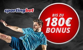 sportingbet Bonus von bis zu 180€ erhalten.