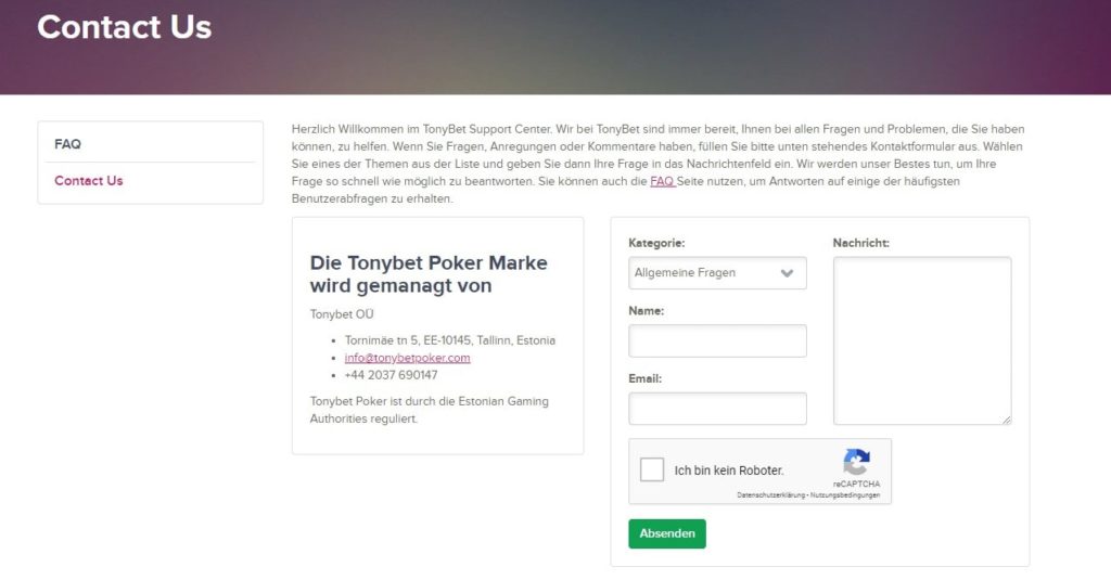 tonybet-poker-kontakt Tonybet Poker Kundenservice