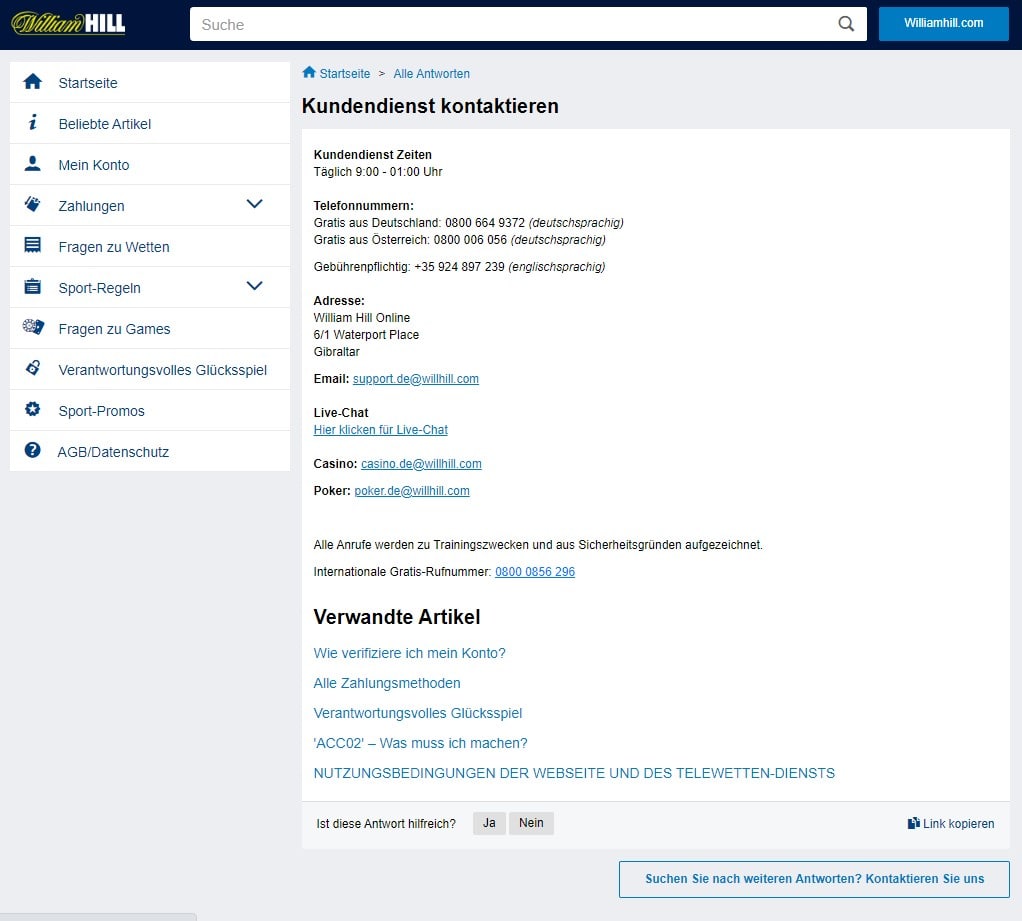 william-hill-kontakt William Hill Kontakt