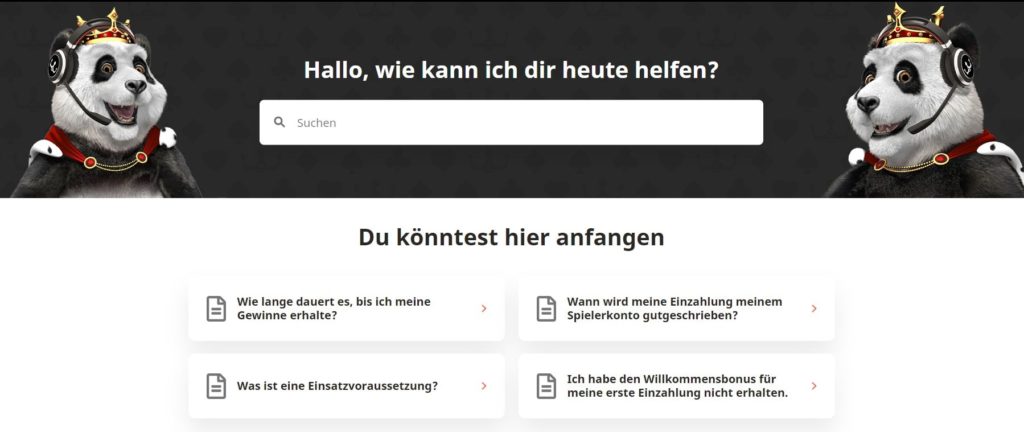 Royal Panda FAQ-Bereich