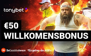 tonybet sportwetten Bonus von 50€ erhalten.