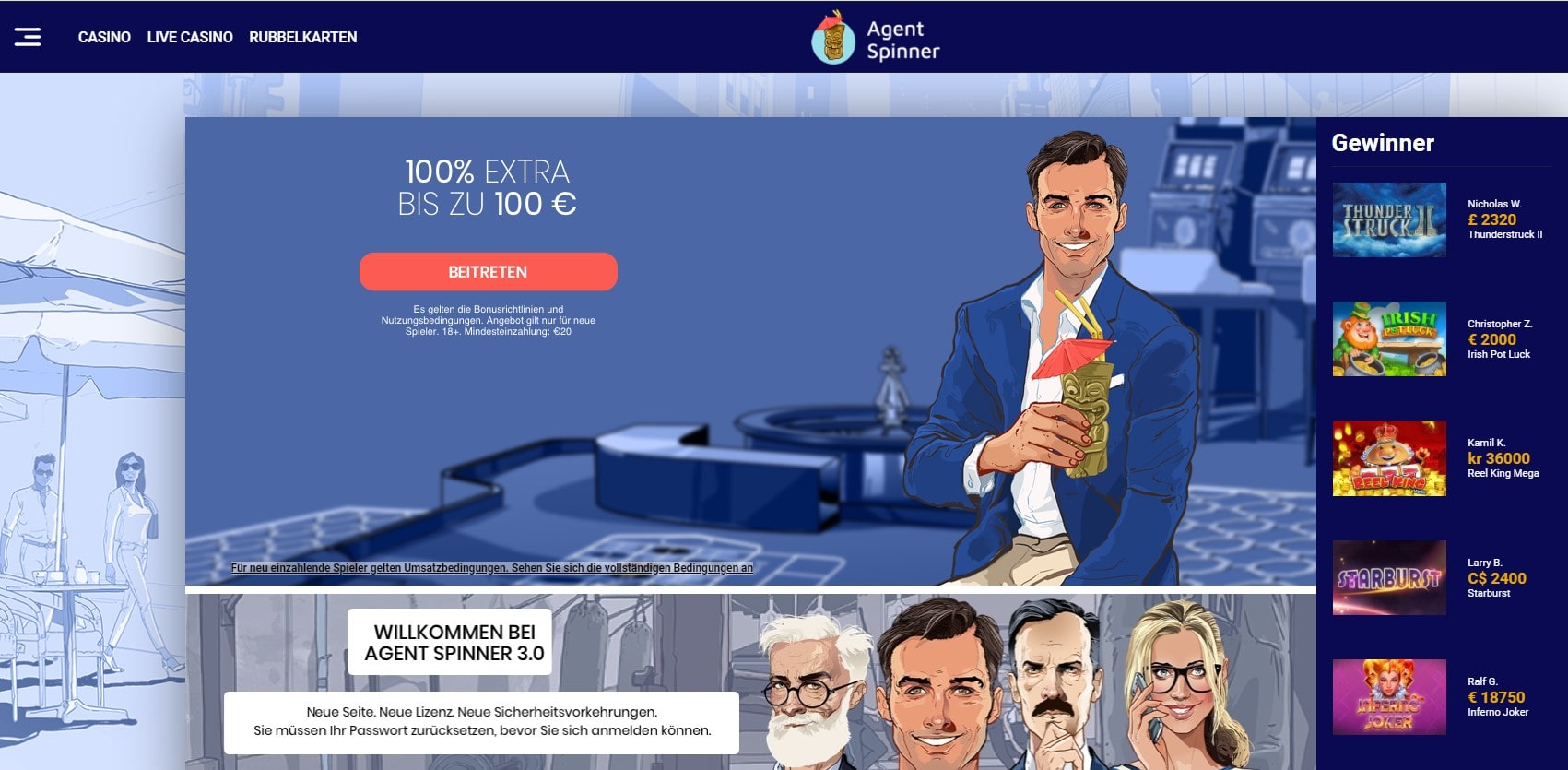 Agent Spinner Startseite