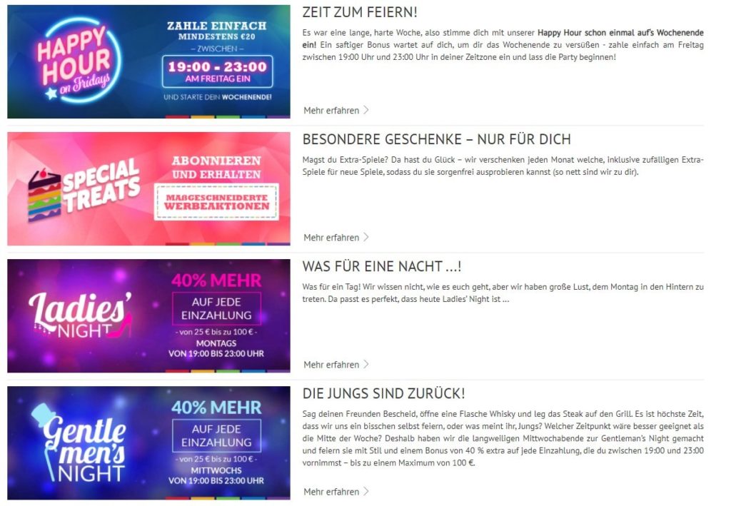 SlotsMillion Casino weitere Boni